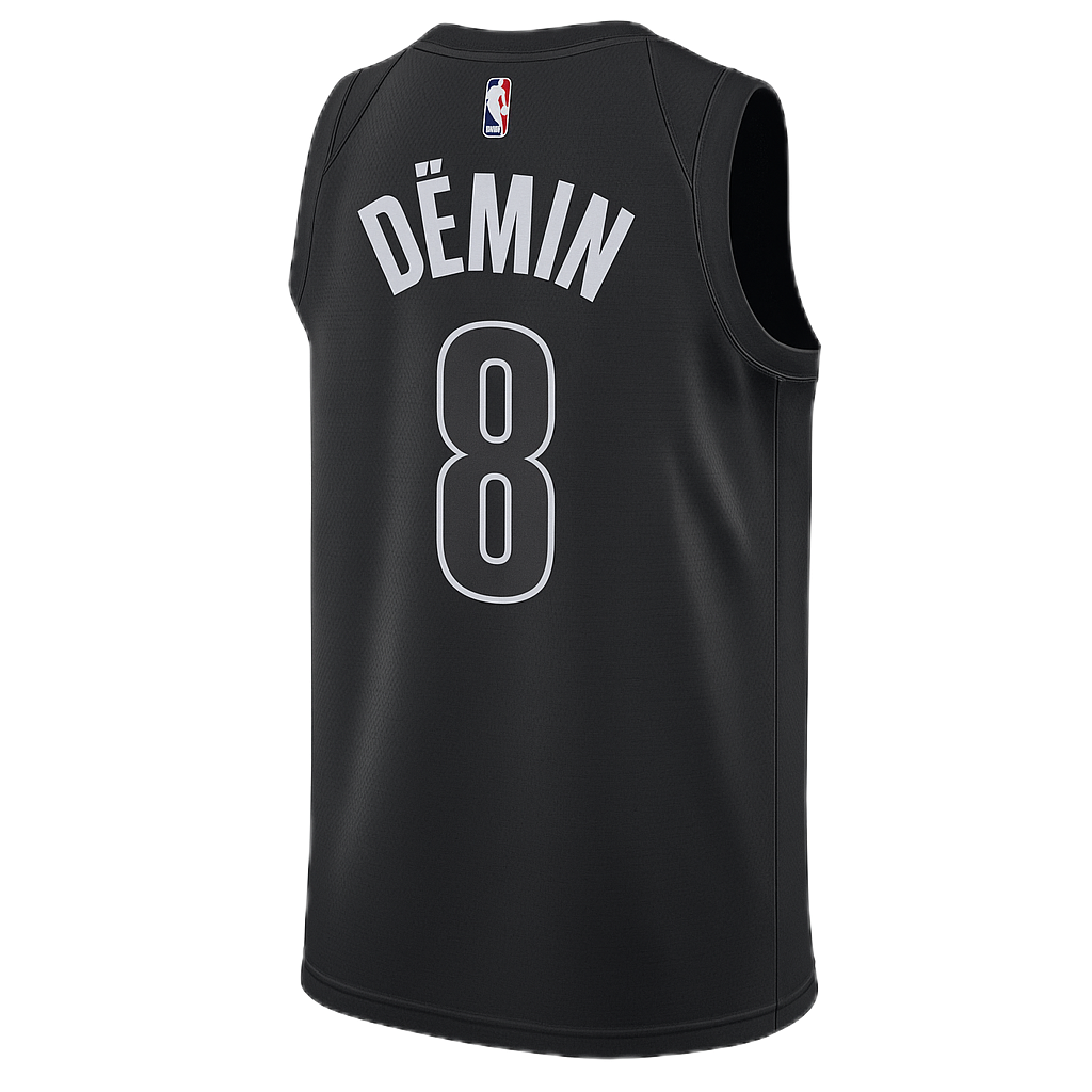 Brooklyn Nets Black Statement Jersey Egor Dёmin #8