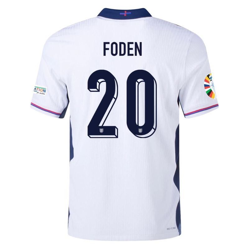 England 2024 Home Jersey Foden #20 back