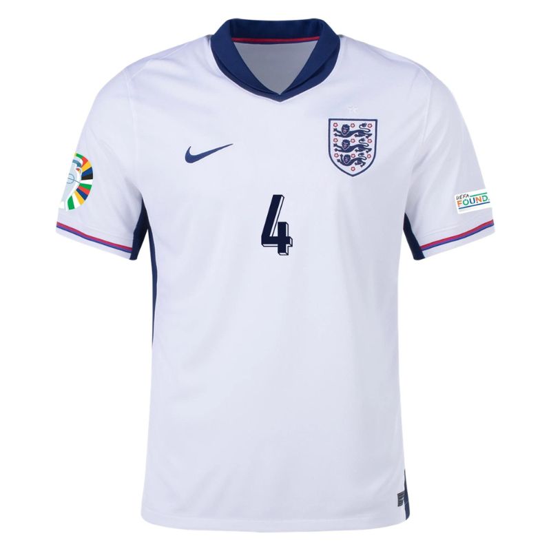 England 2024 Home Jersey Rice #4 front