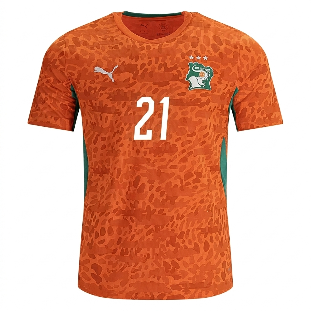 Ivory Coast 2026 Home Jersey Evan Ndicka #21
