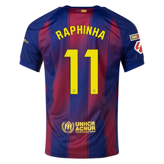 FC Barcelona 2025/26 Home Jersey Raphinha #11 - Blue/Red back