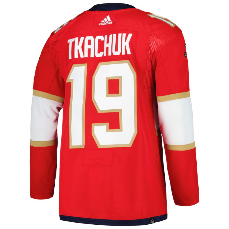 Florida Panthers Home Jersey Tkachuk #19 back