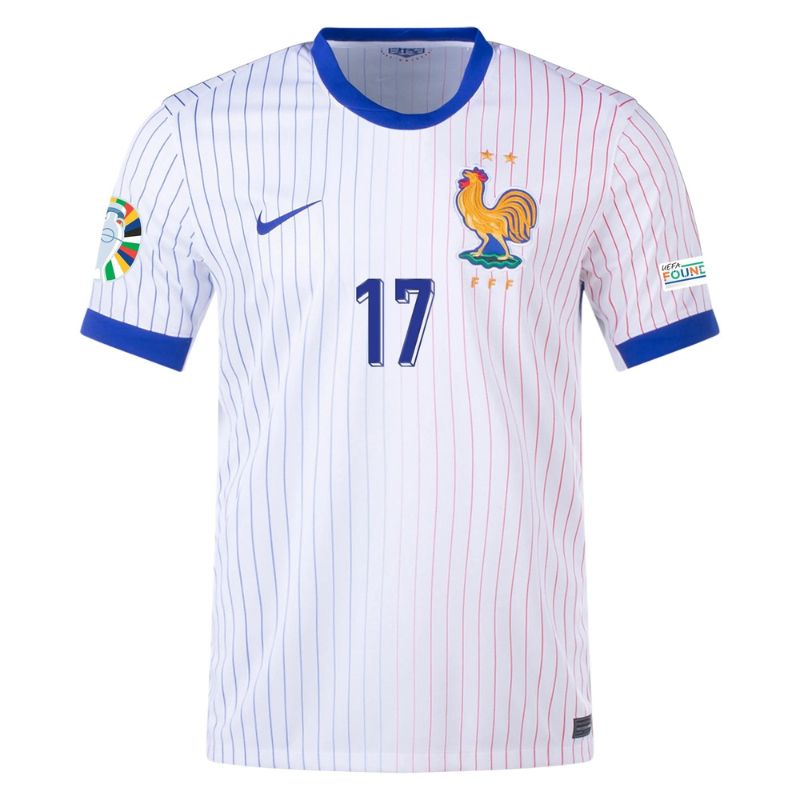 France 2024 Away Jersey Saliba #17 front