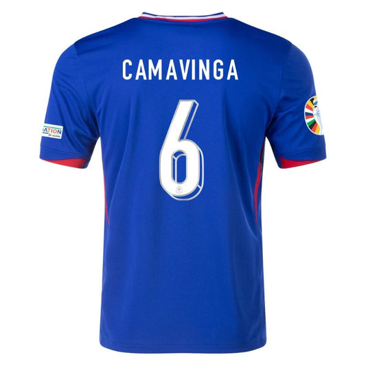 France 2024 Home Jersey Camavinga #6 back