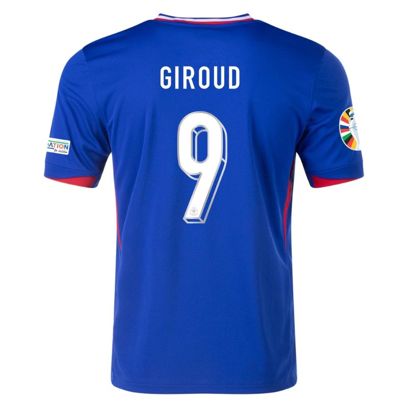 France 2024 Home Jersey Giroud #9 back