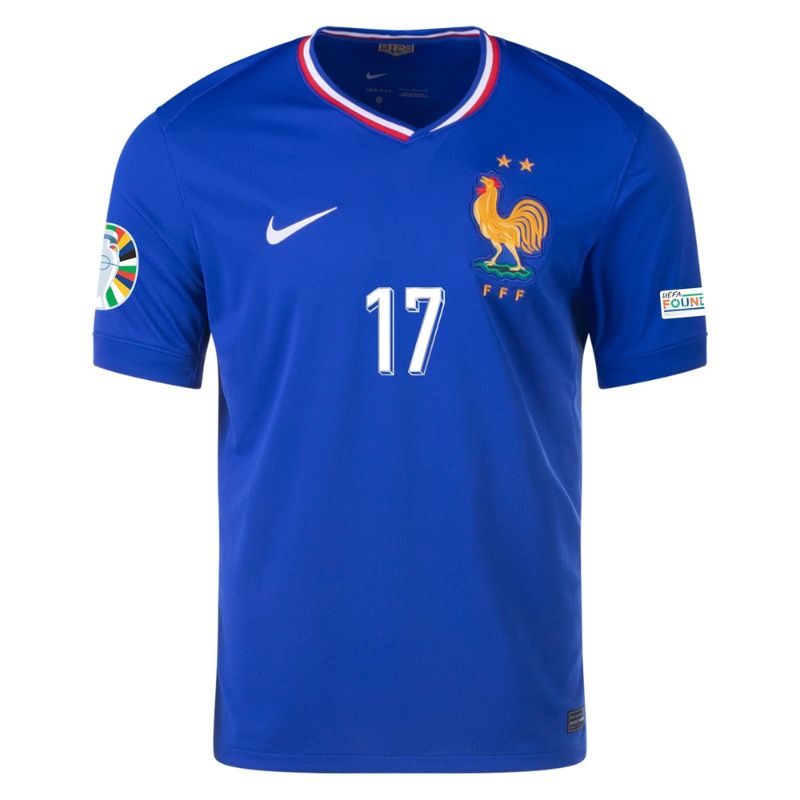 France 2024 Home Jersey Saliba #17 front