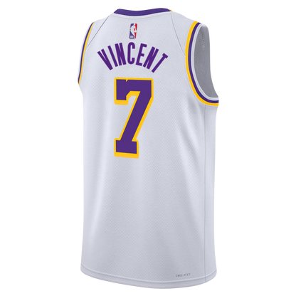 Los Angeles Lakers White Association Jersey Gabe Vincent #7