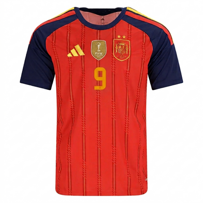 Spain 2026 Home Jersey Gabi #9  - 2 Stars