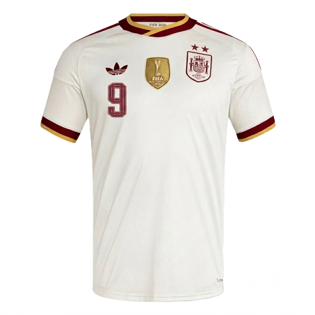 Spain 2026 Away Jersey Gavi #9 - 2 Stars