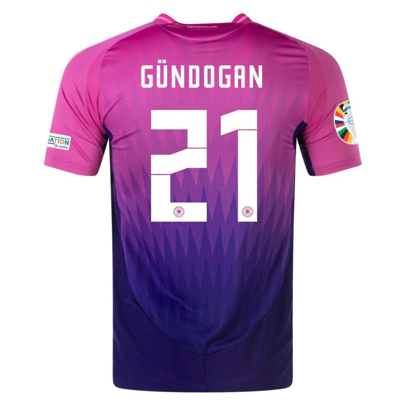 Germany 2024 Away Jersey Gundogan #21 back