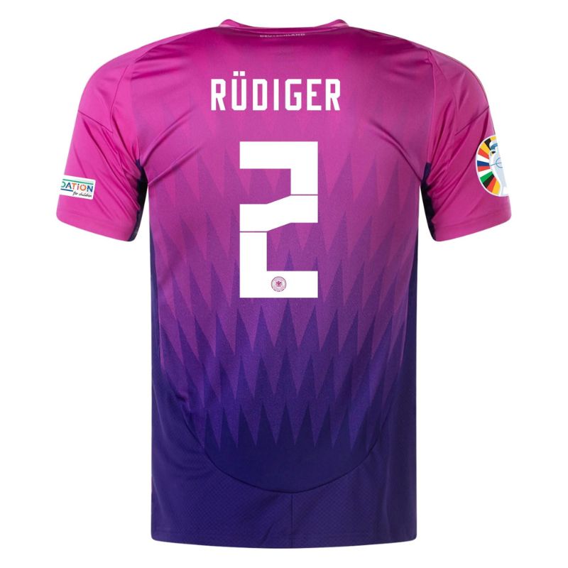 Germany 2024 Away Jersey Rudiger #2 back