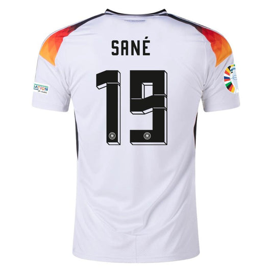 Germany 2024 Home Jersey Sane #19 back