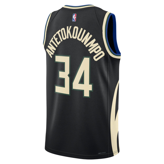 Milwaukee Bucks Black Statement Jersey Giannis Antetokounmpo #34