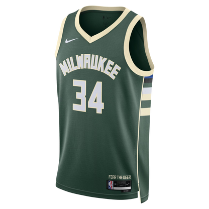 Milwaukee Bucks Green Icon Jersey Giannis Antetokounmpo #34