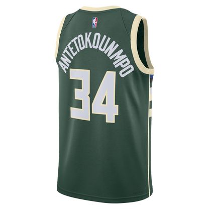 Milwaukee Bucks Green Icon Jersey Giannis Antetokounmpo #34