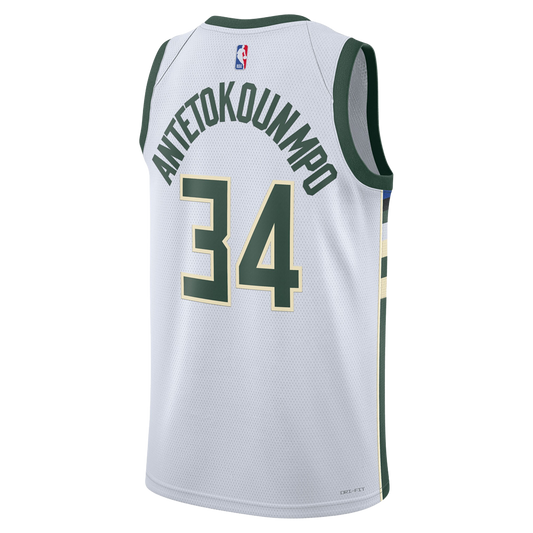 Milwaukee Bucks White Association Jersey Giannis Antetokounmpo #34