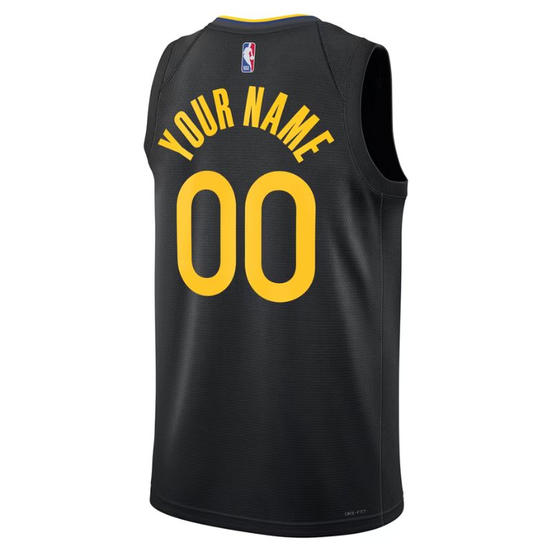 Golden State Warriors Black Statement Edition Jersey Custom back
