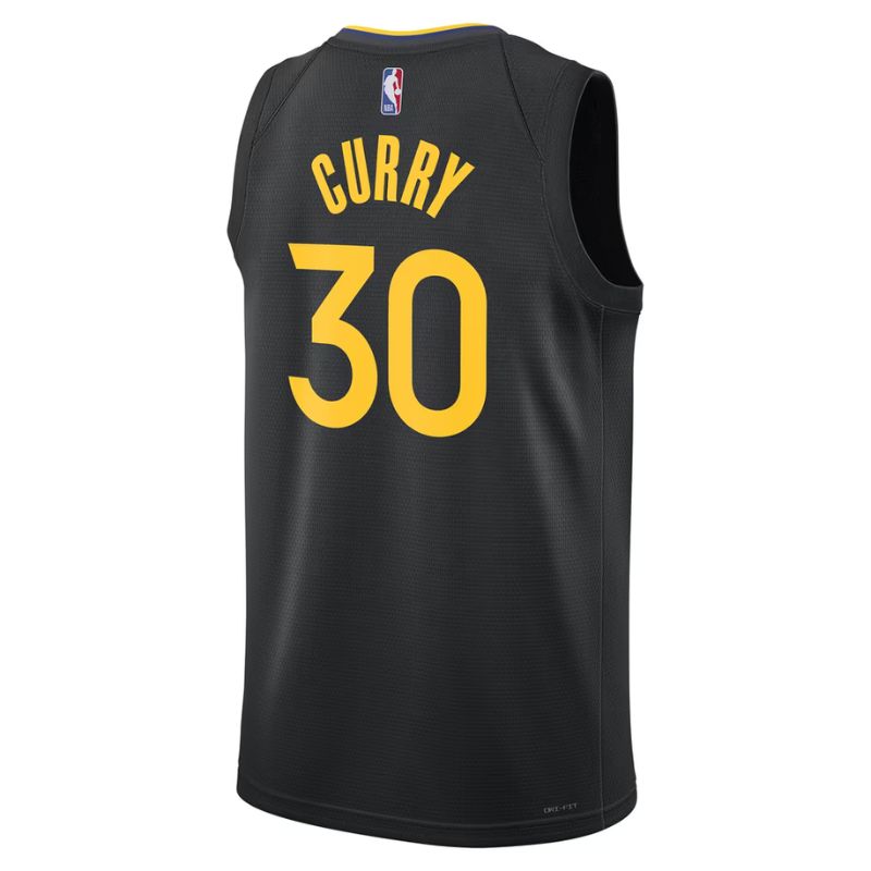 Golden State Warriors Black Statement Edition Jersey Stephen Curry #30 back