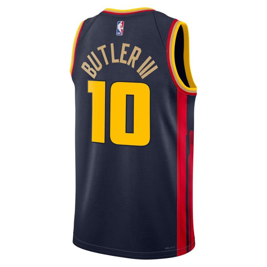 Golden State Warriors Navy City Edition Jersey Jimmy Butler #10 back