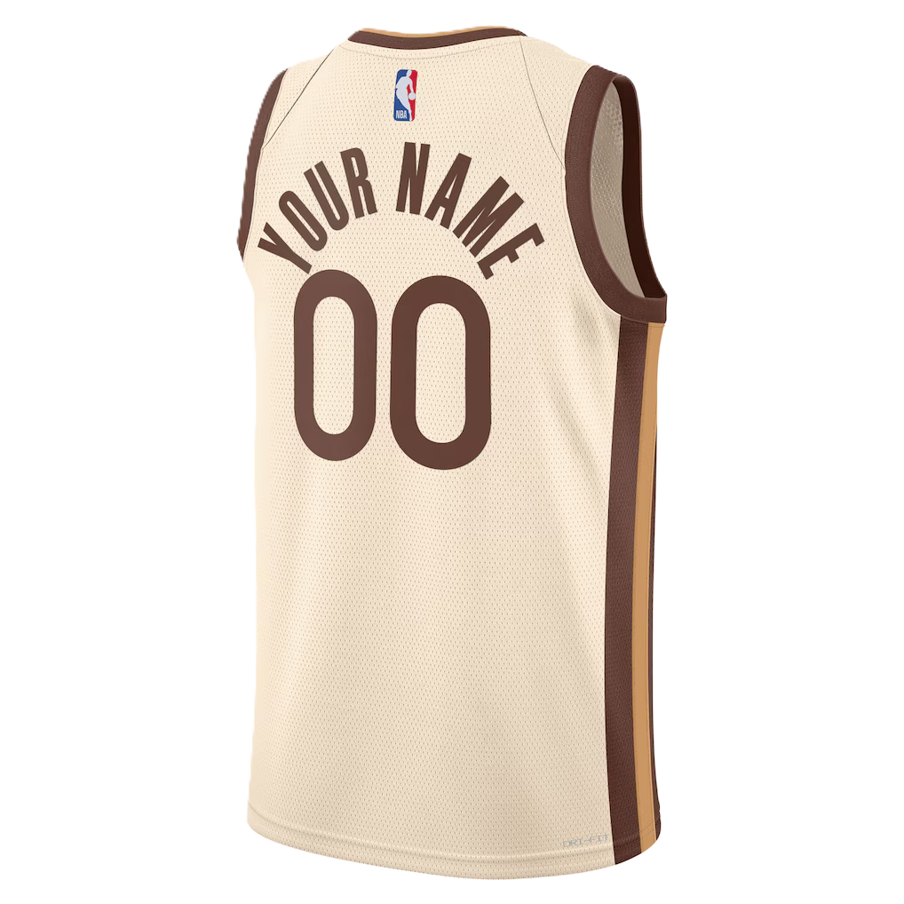 Golden State Warriors Tan 2025-2026 City Edition Jersey Custom