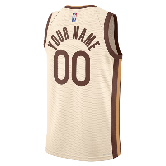 Golden State Warriors Tan 2025-2026 City Edition Jersey Custom