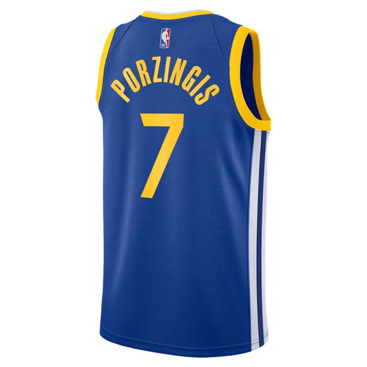 Golden State Warriors Royal Icon Edition Jersey Kristaps Porziņģis #7 back