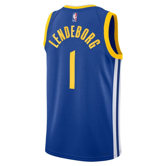 Golden State Warriors Royal Icon Edition Jersey Yaxel Lendeborg #1 back
