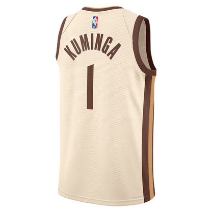 Golden State Warriors Tan 2025-2026 City Edition Jersey Jonathan Kuminga #1
