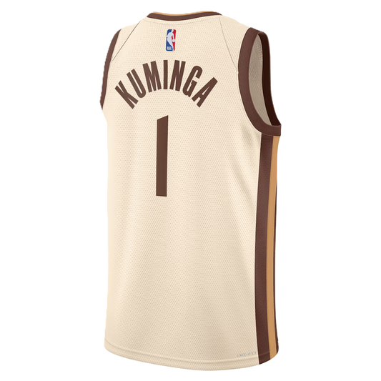 Golden State Warriors Tan 2025-2026 City Edition Jersey Jonathan Kuminga #1