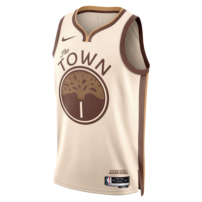 Golden State Warriors Tan 2025-2026 City Edition Jersey Jonathan Kuminga #1