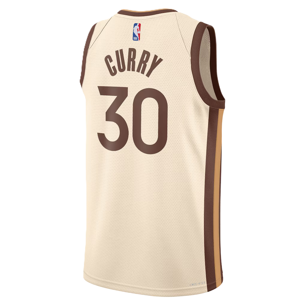 Golden State Warriors Tan 2025-2026 City Edition Jersey Stephen Curry #30