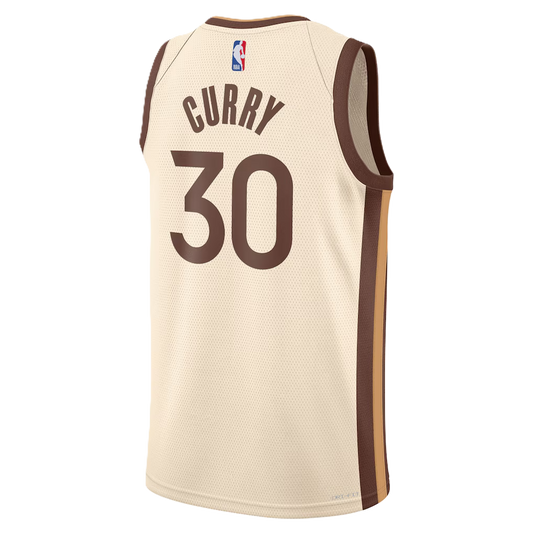 Golden State Warriors Tan 2025-2026 City Edition Jersey Stephen Curry #30