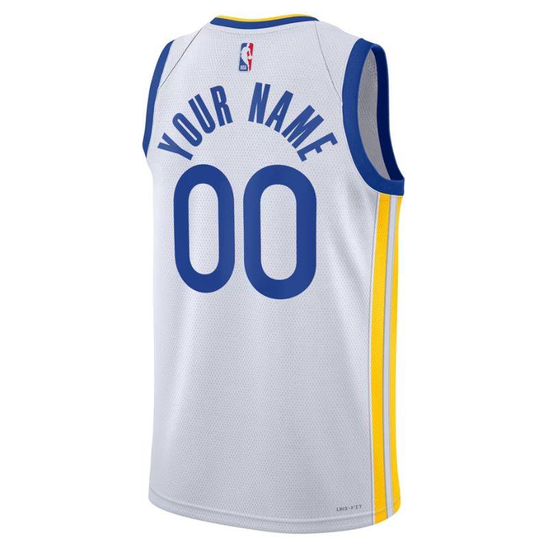 Golden State Warriors White Association Edition Jersey Custom back