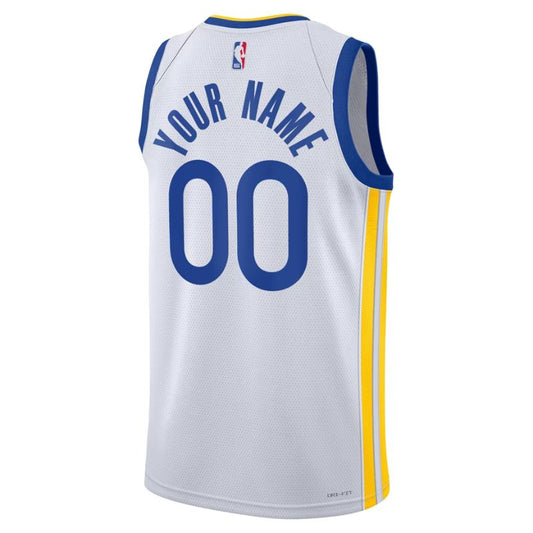 Golden State Warriors White Association Edition Jersey Custom back