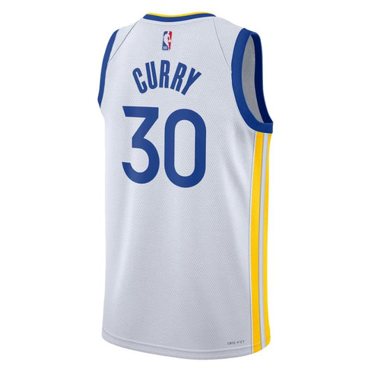 Golden State Warriors White Association Edition Jersey Stephen Curry #30 back