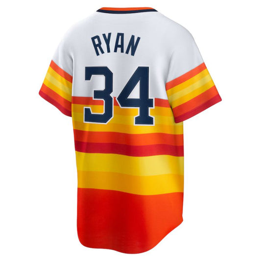 Houston Astros Cooperstown Jersey Ryan #34 back