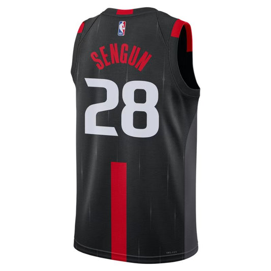 Houston Rockets Black Statement Edition Jersey Alperen Şengün #28 back