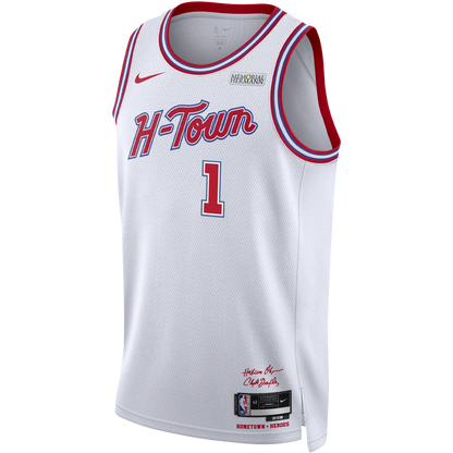 Houston Rockets White 2025-2026 City Edition Jersey Amen Thompson #1