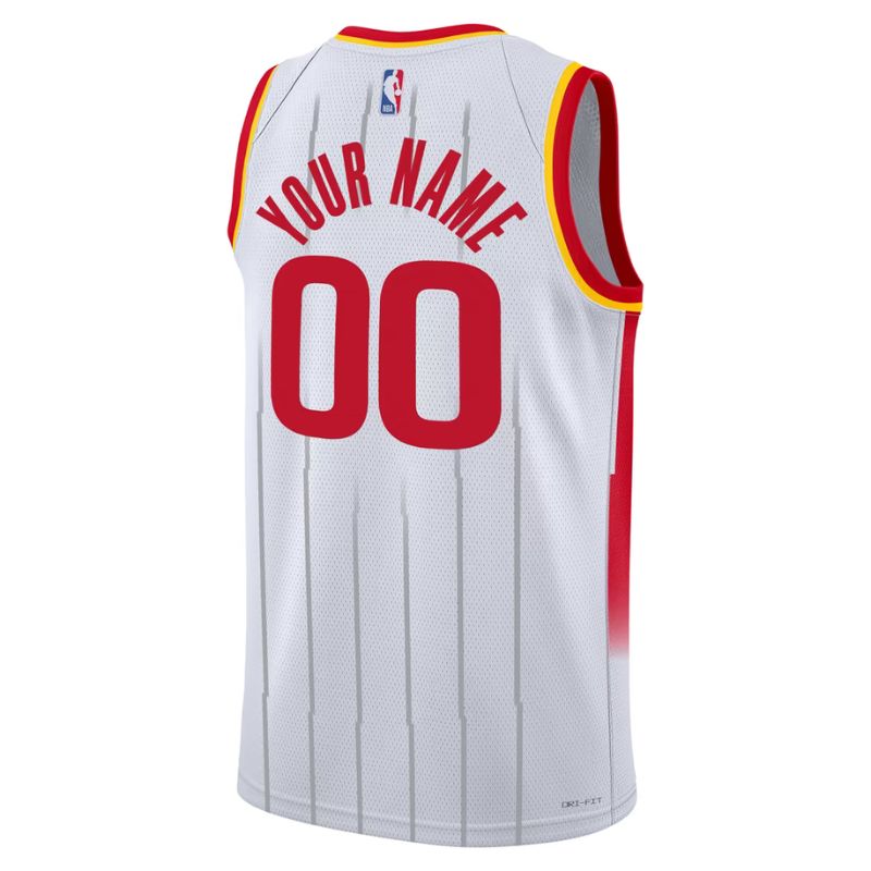 Houston Rockets White Association Edition Jersey Custom back
