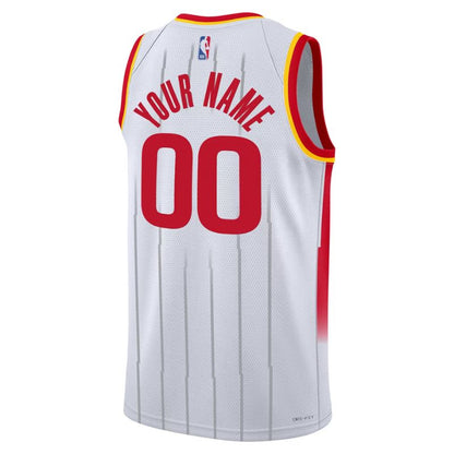 Houston Rockets White Association Edition Jersey Custom back