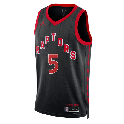 Toronto Raptors Black Statement Jersey Immanuel Quickley #5