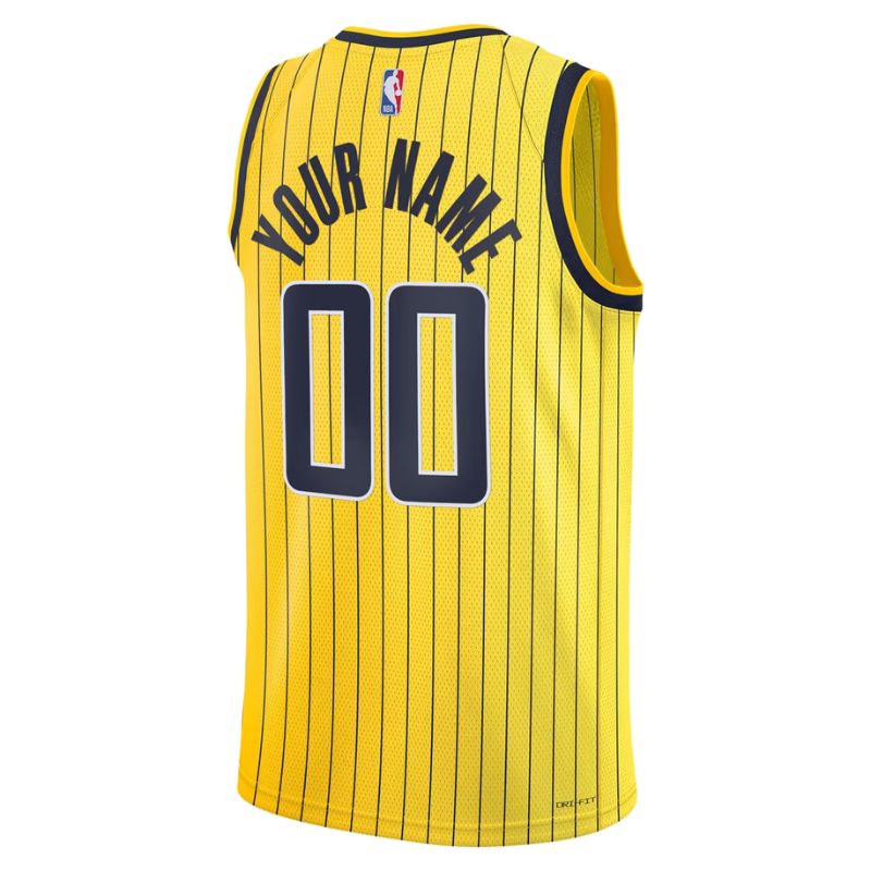 Indiana Pacers Gold Statement Jersey Custom back