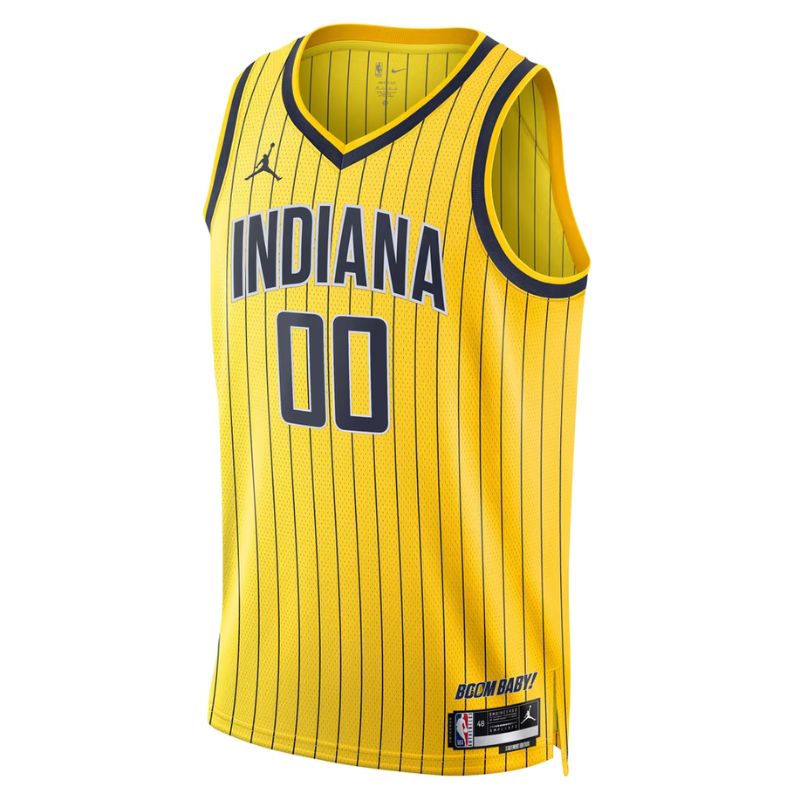 Indiana Pacers Gold Statement Jersey Custom front