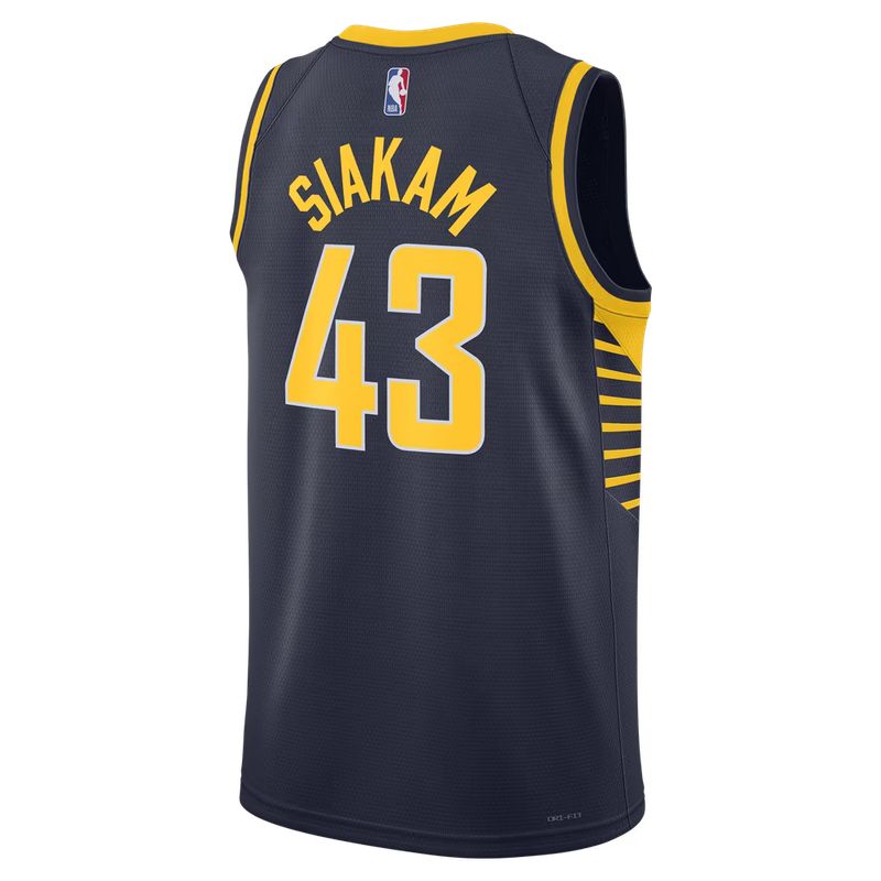 Indiana Pacers Navy Icon Edition Jersey Pascal Siakam #43 back