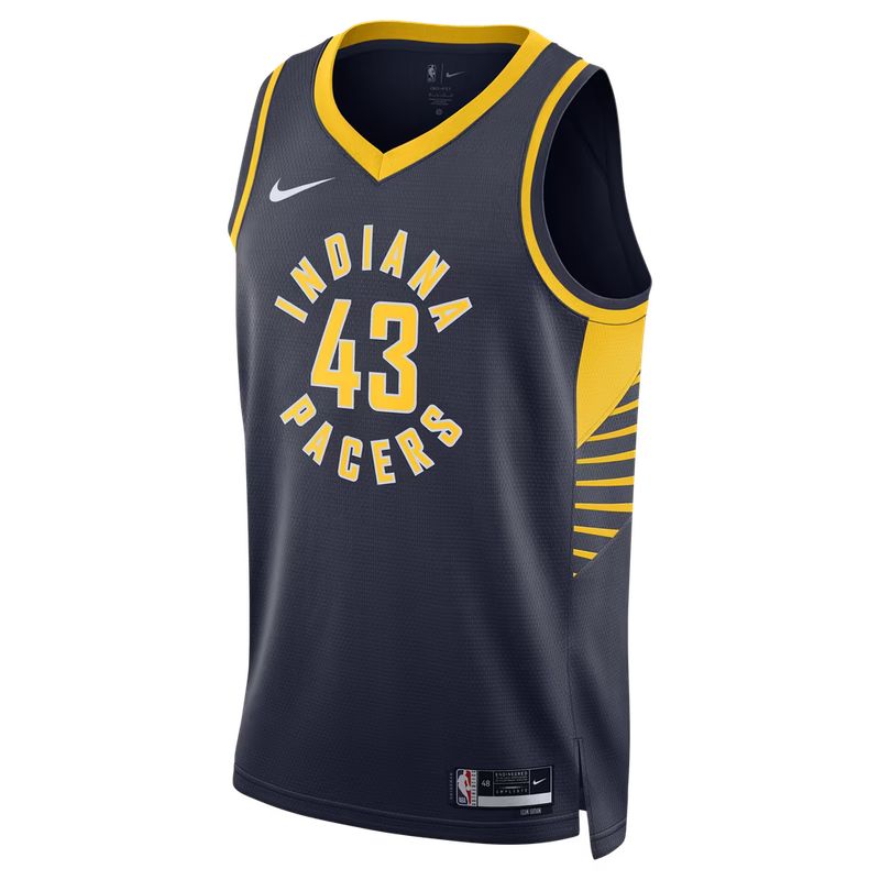 Indiana Pacers Navy Icon Edition Jersey Pascal Siakam #43 front