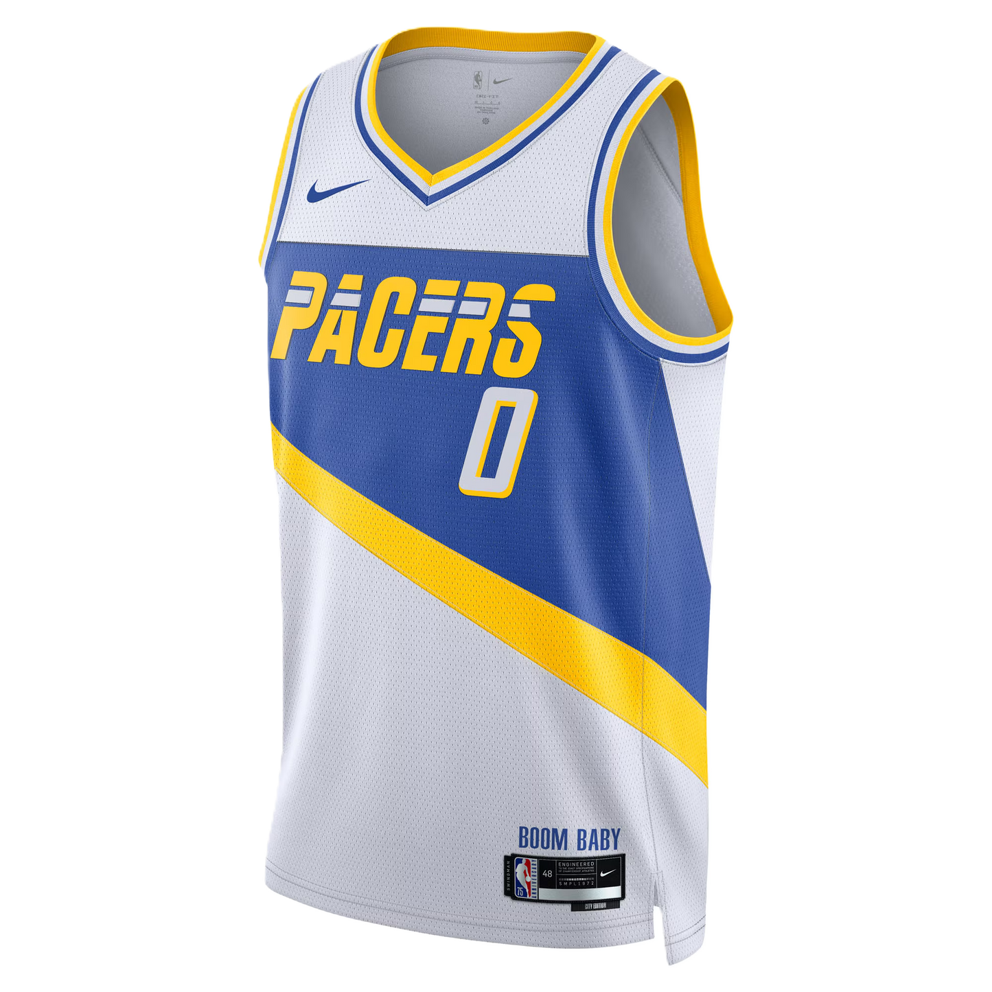 Indiana Pacers White 2025-2026 City Edition Jersey Tyrese Haliburton #0