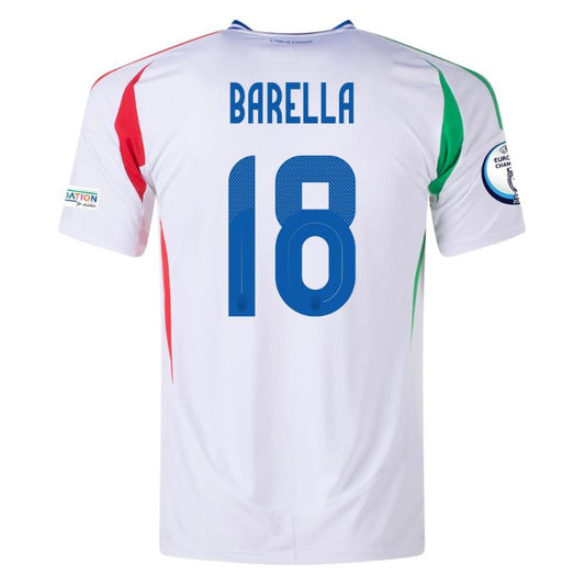 Italy 2024 Away Jersey Barella #18 back