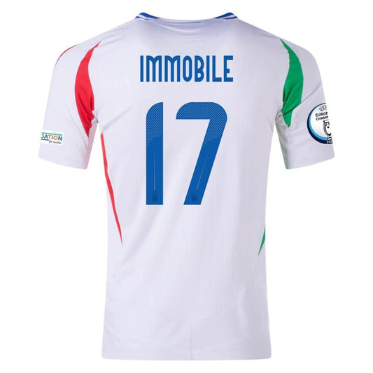 Italy 2024 Away Jersey Immobile #17 back