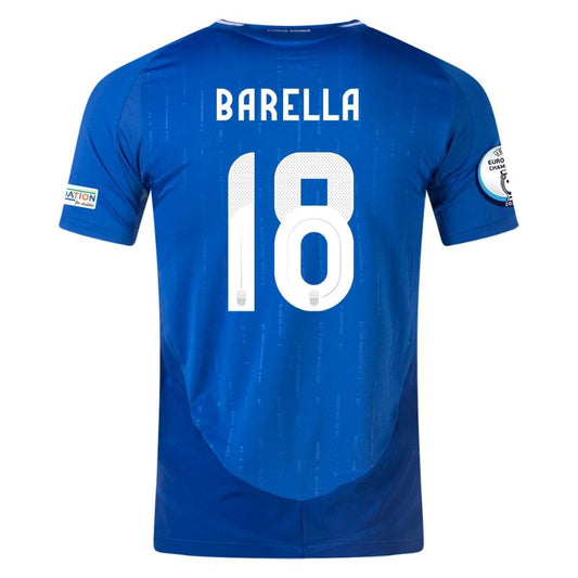 Italy 2024 Home Jersey Barella #18 back