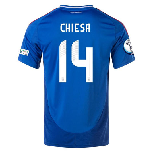 Italy 2024 Home Jersey Chiesa #14 back